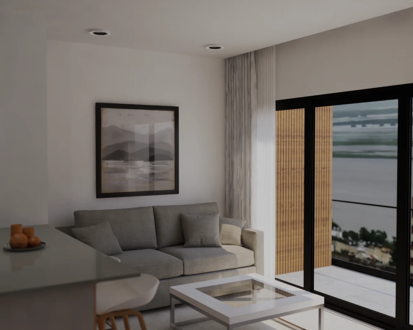 Renders depto 1 dormitorio