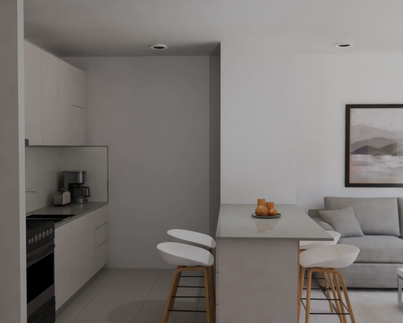Renders depto 1 dormitorio