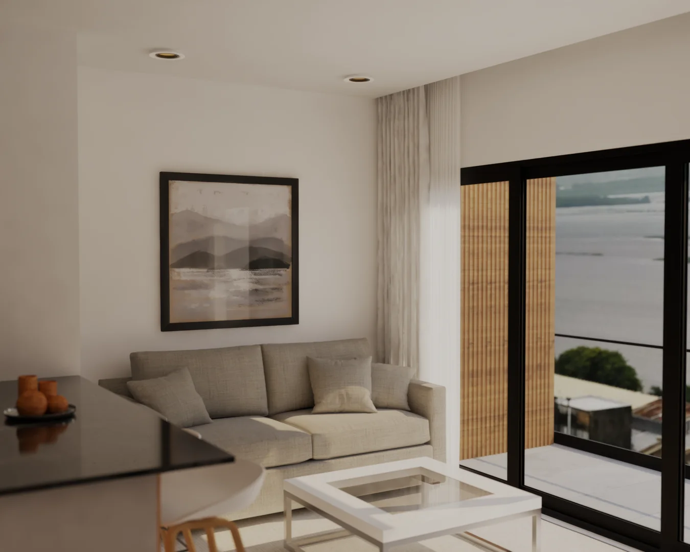 Renders depto 1 dormitorio