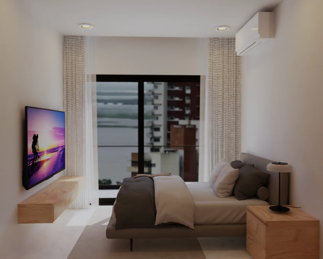 Renders depto 1 dormitorio