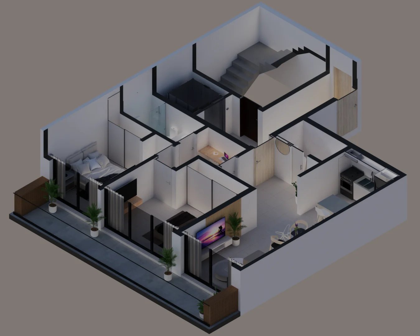 Renders 2 Dormitorios