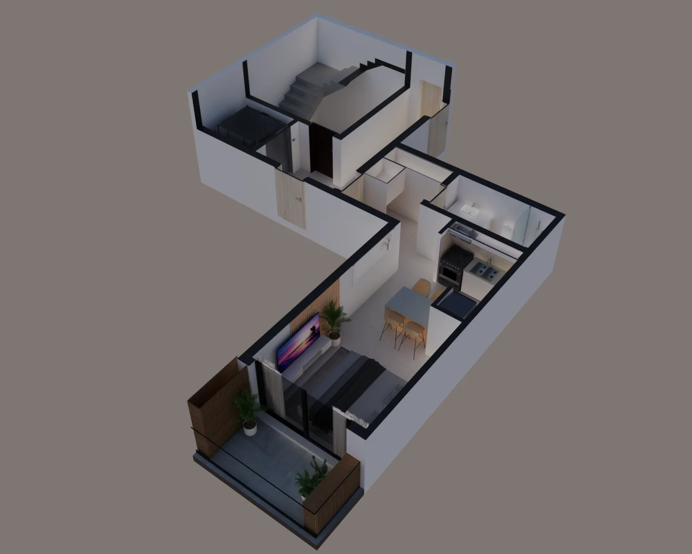 Renders Monoambiente