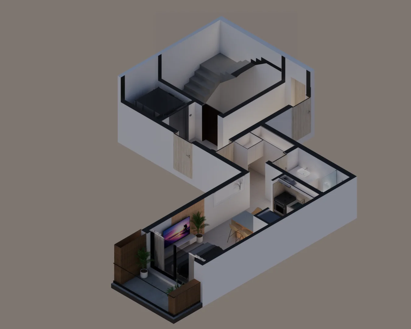 Renders Monoambiente